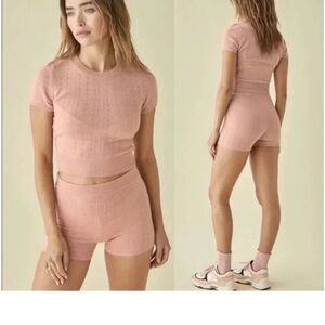 Reformation Villa Cashmere Set - in Pink